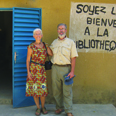 Emily and Richard S. Wilson at the Ouargaye library